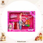عروسک باربی همراه تاج و لباس کد ۱۰۶۹